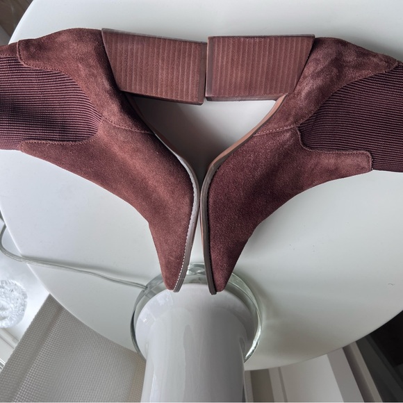 Steve Madden Tackle block heel knit taupe suede boots size 7.5 - Picture 4 of 9